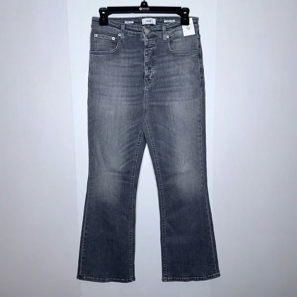 NEW Closed denim organic cotton Hi-Sun flared fit jeans size 29 mid grey - Picture 1 of 6